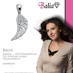 Balia Damen Kettenanhänger 925 Silber poliert BAH0043SW