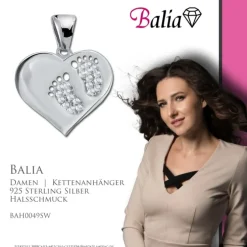 Balia Damen Kettenanhänger 925 Silber poliert BAH0049SW