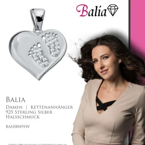 Balia Damen Kettenanhänger 925 Silber poliert BAH0049SW