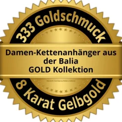Balia Damen Kettenanhänger aus 333 Gelbgold mit Zirkonia BGH0005GW