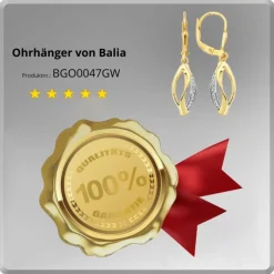 Balia Damen Ohrhänger aus 333 Gelbgold mit Zirkonia BGO0047GW