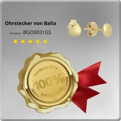 Balia Damen Ohrstecker aus poliertem 333 Gelbgold BGO0031GS