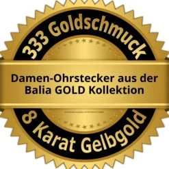 Balia Damen Ohrstecker aus 333 Gelbgold mit Zirkonia BGO0053GW