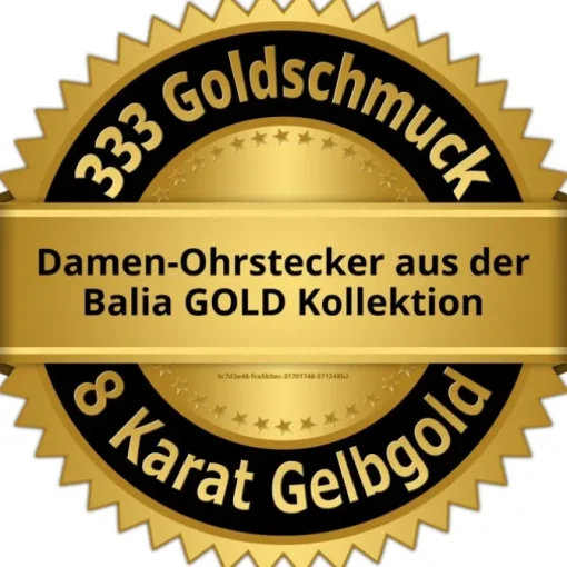 Balia Damen Ohrstecker aus 333 Gelbgold mit Zirkonia BGO0053GW