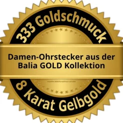 Balia Damen Ohrstecker aus poliertem 333 Gelbgold BGO0031GS