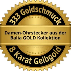 Balia Damen Ohrstecker aus 333 Gelbgold mit Zirkonia BGO0054GW