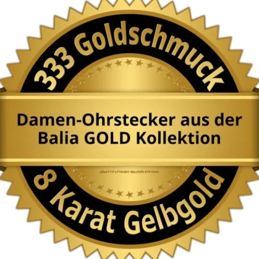 Balia Damen Ohrstecker aus 333 Gelbgold mit Zirkonia BGO0054GW