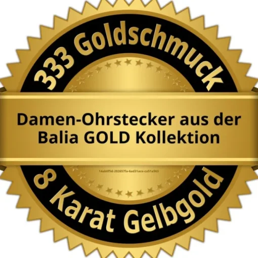 Balia Damen Ohrstecker aus poliertem 333 Gelbgold BGO0031GS