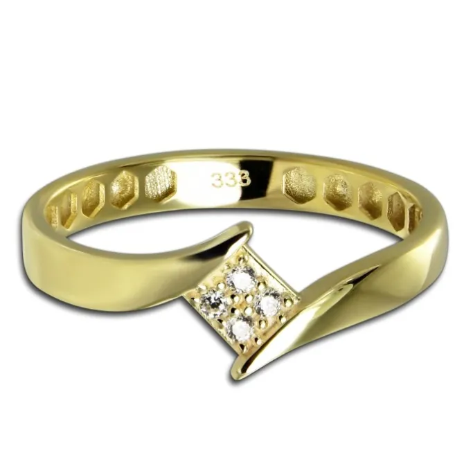 Balia Damen Ring aus 333 Gelbgold mit Zirkonia Gr.54 BGR054G54