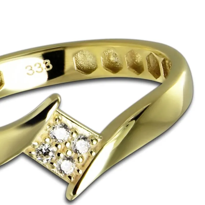 Balia Damen Ring aus 333 Gelbgold mit Zirkonia Gr.54 BGR054G54