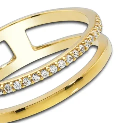 Balia Damen Ring aus 333 Gelbgold mit Zirkonia Gr.58 BGR015G58