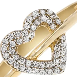 Balia Damen Ring aus 333 Gelbgold Herz mit Zirkonia Gr.58 BGR019G58