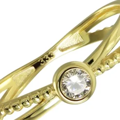 Balia Damen Ring aus 333 Gelbgold mit Zirkonia Gr.56 BGR053G56