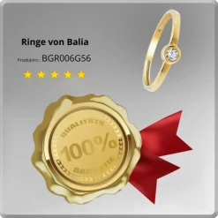 Balia Damen Ring aus 333 Gelbgold mit Zirkonia Gr.56 BGR006G56