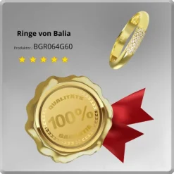 Balia Damen Ring aus 333 Gelbgold 3-reihig mit Zirkonia Gr.60 BGR064G60