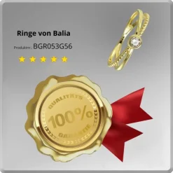 Balia Damen Ring aus 333 Gelbgold mit Zirkonia Gr.56 BGR053G56