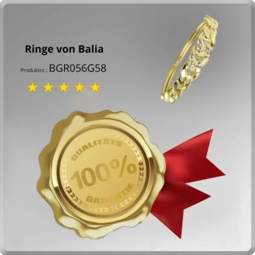 Balia Damen Ring aus 333 Gelbgold mit Zirkonia Gr.58 BGR056G58