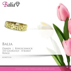 Balia Damen Ring aus 333 Gelbgold Gr.54 BGR057G54