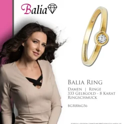 Balia Damen Ring aus 333 Gelbgold mit Zirkonia Gr.56 BGR006G56