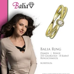 Balia Damen Ring aus 333 Gelbgold mit Zirkonia Gr.56 BGR053G56
