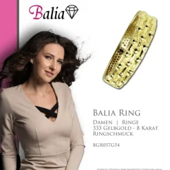 Balia Damen Ring aus 333 Gelbgold Gr.54 BGR057G54