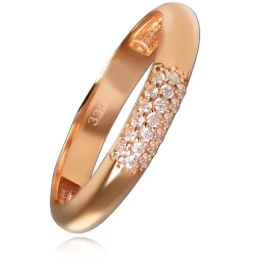 Balia Damen Ring aus 333 Rosegold 3-reihig mit Zirkonia Gr.56 BGR064R56