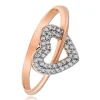 Balia Damen Ring aus 333 Rosegold Herz mit Zirkonia Gr.60 BGR019R60