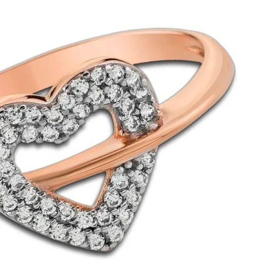 Balia Damen Ring aus 333 Rosegold Herz mit Zirkonia Gr.54 BGR019R54
