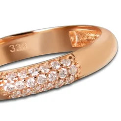 Balia Damen Ring aus 333 Rosegold 3-reihig mit Zirkonia Gr.56 BGR064R56