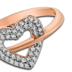 Balia Damen Ring aus 333 Rosegold Herz mit Zirkonia Gr.56 BGR019R56