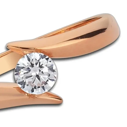 Balia Damen Ring aus 333 Roségold mit Zirkonia Gr.58 BGR007R58