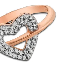 Balia Damen Ring aus 333 Rosegold Herz mit Zirkonia Gr.60 BGR019R60