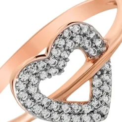Balia Damen Ring aus 333 Rosegold Herz mit Zirkonia Gr.54 BGR019R54