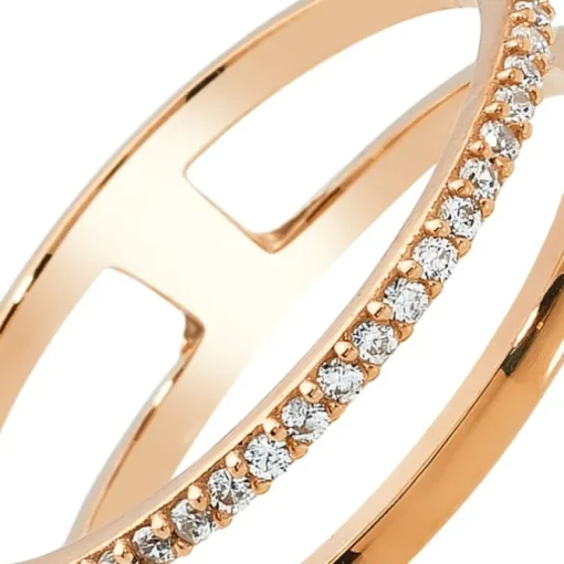 Balia Damen Ring aus 333 Rosegold mit Zirkonia Gr.58 BGR015R58