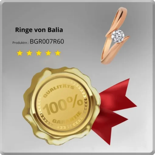 Balia Damen Ring aus 333 Roségold mit Zirkonia Gr.60 BGR007R60