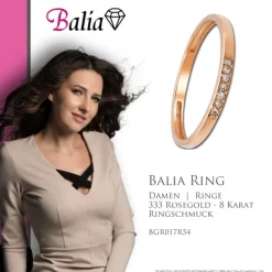 Balia Damen Ring aus 333 Rosegold mit 7 Zirkonias Gr.54 BGR017R54