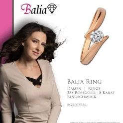 Balia Damen Ring aus 333 Roségold mit Zirkonia Gr.56 BGR007R56
