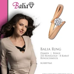 Balia Damen Ring aus 333 Roségold mit Zirkonia Gr.60 BGR007R60