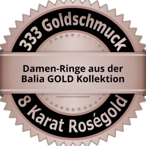 Balia Damen Ring aus 333 Rosegold mit 7 Zirkonias Gr.54 BGR017R54