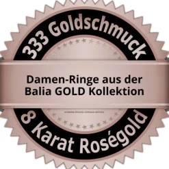Balia Damen Ring aus 333 Rosegold mit 7 Zirkonias Gr.58 BGR017R58
