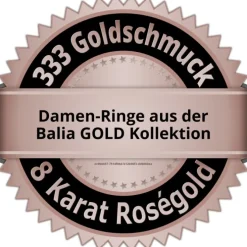 Balia Damen Ring aus 333 Rosegold 3-reihig mit Zirkonia Gr.60 BGR064R60