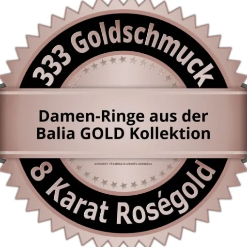 Balia Damen Ring aus 333 Rosegold 3-reihig mit Zirkonia Gr.60 BGR064R60