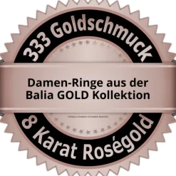 Balia Damen Ring aus 333 Roségold mit Zirkonia Gr.56 BGR007R56
