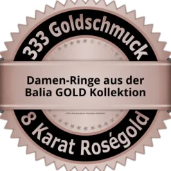 Balia Damen Ring aus 333 Roségold mit Zirkonia Gr.58 BGR007R58