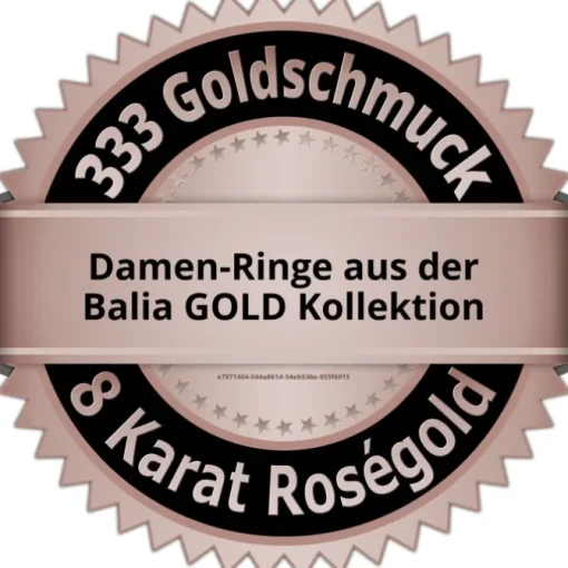 Balia Damen Ring aus 333 Roségold mit Zirkonia Gr.58 BGR007R58