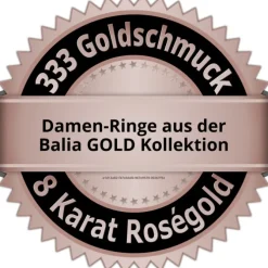 Balia Damen Ring aus 333 Rosegold Herz mit Zirkonia Gr.60 BGR019R60