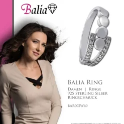 Balia Damen Ring aus 925 Silber mit Zirkonia Gr.60 BAR002W60