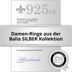 Balia Damen Ring aus 925 Silber Gr.54 BAR007P54