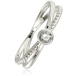 Balia Damen Ring aus 333 Weißgold mit Zirkonia Gr.60 BGR053W60
