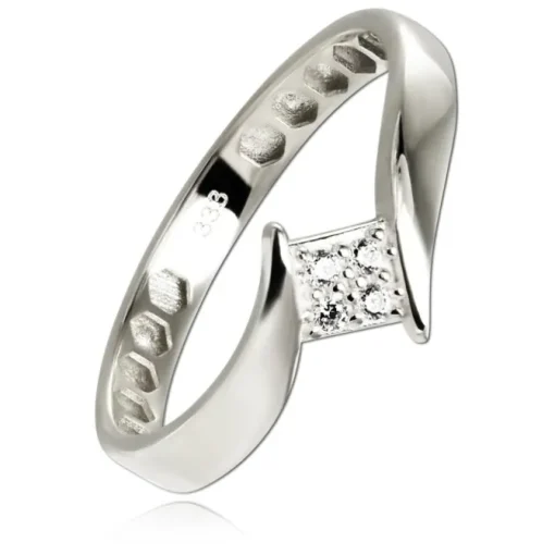 Balia Damen Ring aus 333 Weißgold mit Zirkonia Gr.54 BGR054W54